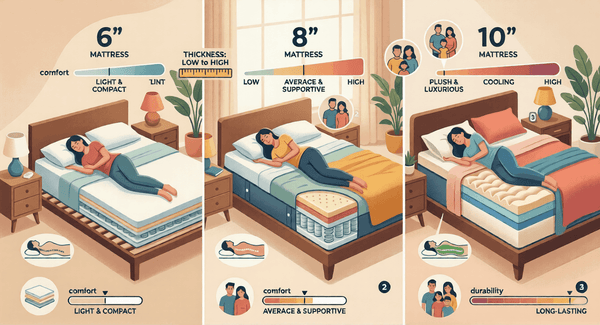 6 vs 8 vs 10 Inch Mattresses — Which Thickness Is Best