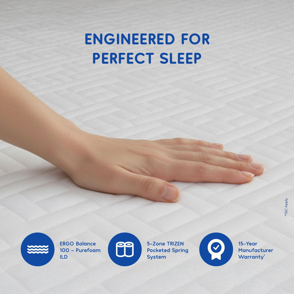 SleepSync TRIZEN Latex Mattress — Support That Responds Before You Even Notice It - sleepsync