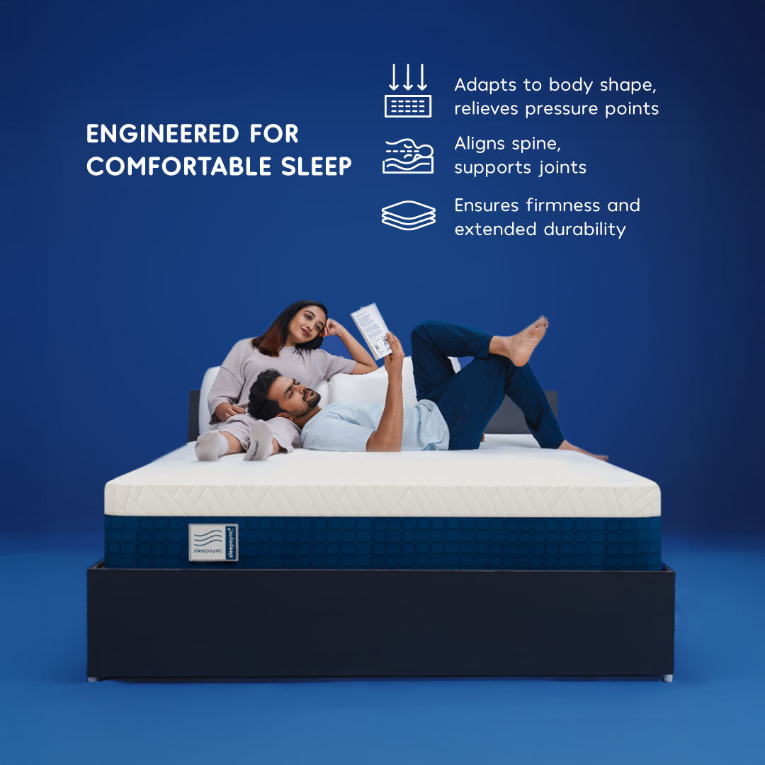 SleepSync 5 — Best Sleep Mattress India | Medium Firm, engineered for comfortable sleep and pressure relief.